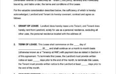 Free Month to Month Lease Agreement Templates PDF WORD RTF
