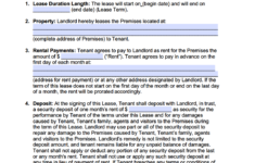 Free Nebraska Rental Lease Agreement Templates PDF WORD