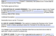 Free New Jersey Commercial Lease Agreement PDF Template