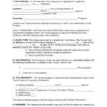 Free New Jersey Standard Residential Lease Agreement Form Word PDF
