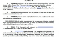 Free New York Residential Lease Agreement PDF Word doc