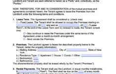 Free New York Standard Residential Lease Agreement Template PDF WORD