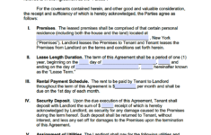 Free New York Standard Residential Lease Agreement Template PDF WORD