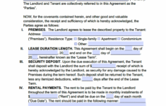 Free New York Standard Residential Lease Agreement Template PDF WORD