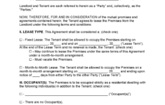 Free Pennsylvania Residential Lease Agreement PDF MS Word