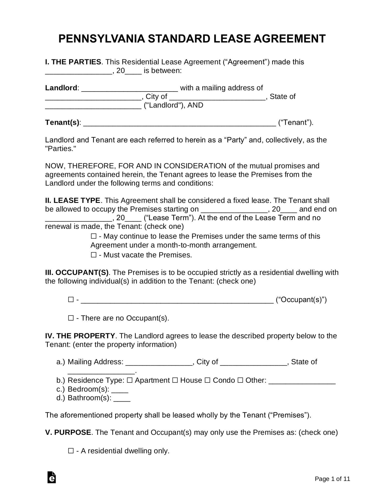 free-printable-pa-lease-agreement-printable-lease-agreement