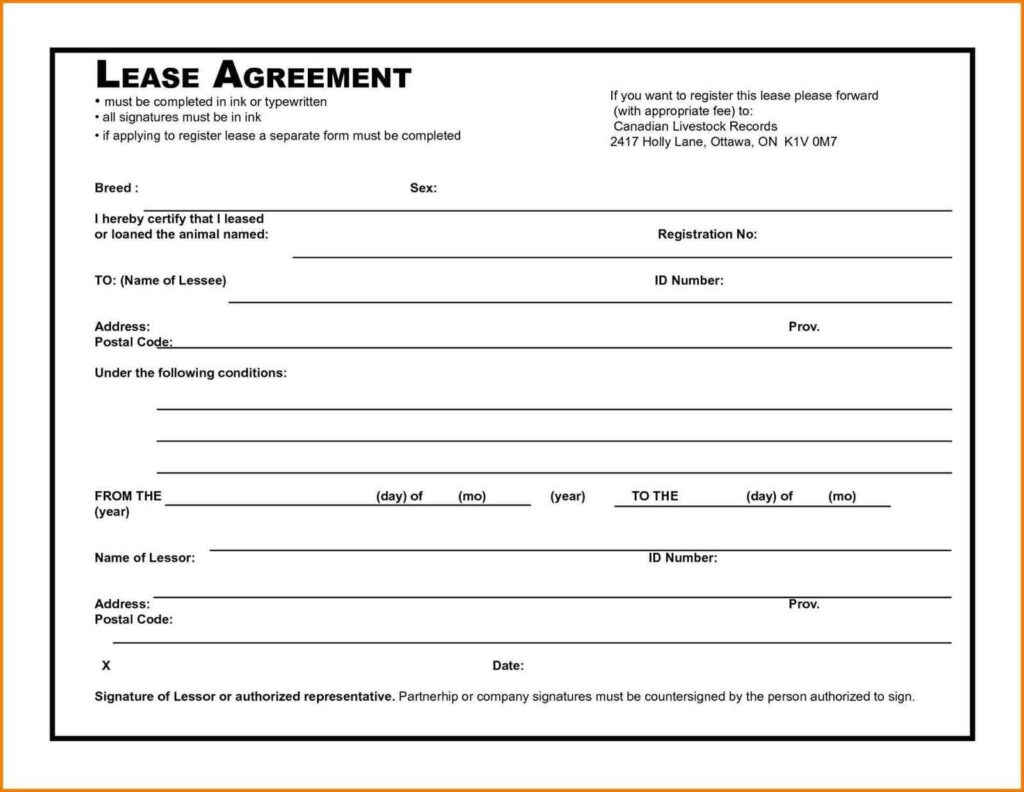 Free Printable Basic Rental Agreement Free Printable | Printable Lease ...