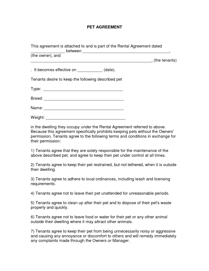 Free Printable Basic Rental Agreement Free Printable | Printable Lease ...