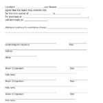 Free Printable Black And White Pdf Form Landlord Tenant Agreement