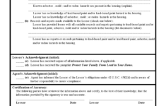 Free Printable Standard Rental Agreement Form SAMPLE