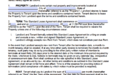 Free Rental Lease Agreement Templates PDF WORD