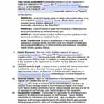 Free Rhode Island Standard Residential Lease Agreement Template PDF