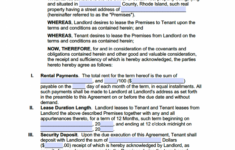 Free Rhode Island Standard Residential Lease Agreement Template PDF
