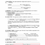 Free Simple 1 Page Lease Agreement Template Sample Word PDF EForms