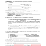 Free Simple 1 Page Lease Agreement Template Sample Word PDF EForms