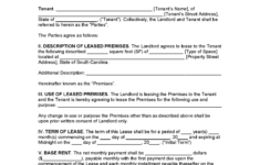 Free South Carolina Commercial Lease Agreement PDF MS Word