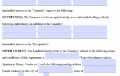 Free Standard 1 Year Lease Agreement Template PDF And Word