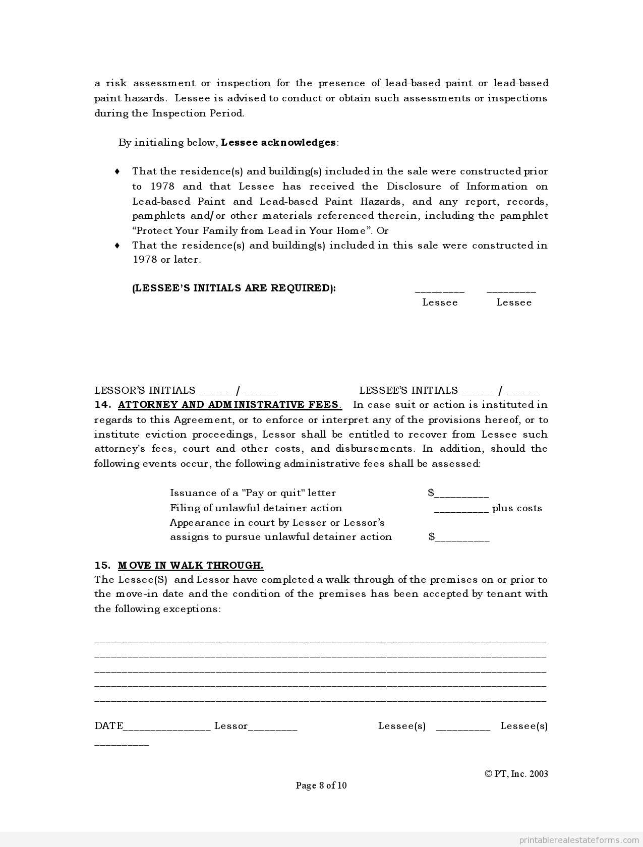 Free Standard Lease Agreement Standard Rental Agreement