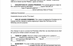 Free Texas Commercial Lease Agreement PDF