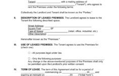 Free Texas Commercial Lease Agreement Template PDF Word EForms