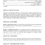 Free Texas Rental Lease Agreement Form PDF Template Form Download