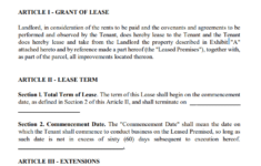 Free Texas Rental Lease Agreement Form PDF Template Form Download