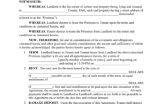 Free Utah Standard Residential Lease Agreement Template PDF Word