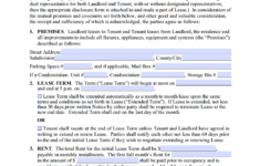 Free Virginia Standard Residential Lease Agreement Template PDF