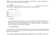 Horse Lease Agreement 6 Free Templates In PDF Word Excel Download