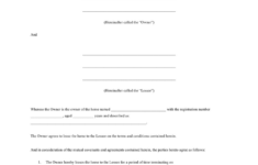 Horse Lease Agreement Download Free Documents For PDF Word And Excel