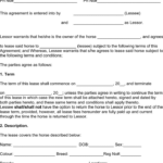 Horse Lease Agreement Template Free Download Speedy Template