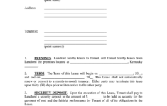 Ky Lease Fill Online Printable Fillable Blank PdfFiller