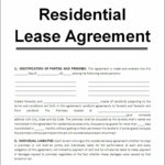 Lease Agreement Template Free Printable Documents