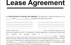 Lease Agreement Template Free Printable Documents