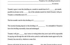 Month To Month Rental Agreement Template 8 Free Word PDF Documents
