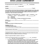Ohio Residential Lease Rental Agreement Form PDF Legal Templates