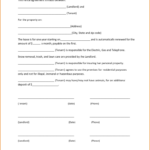 One Page Agreement Template Simple One Page Lease Agreement Rental