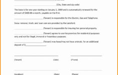 One Page Lease Agreement Unique 15 Basic Renters Agreement Rental