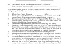 Pasture Lease Agreement 4 Free Templates In PDF Word Excel Download