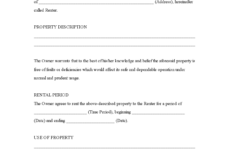 Rental Agreement Forms Free Printable GENERIC TEMPLATE