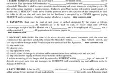 Rental Lease Agreement Templates Free Real Estate Forms Lease