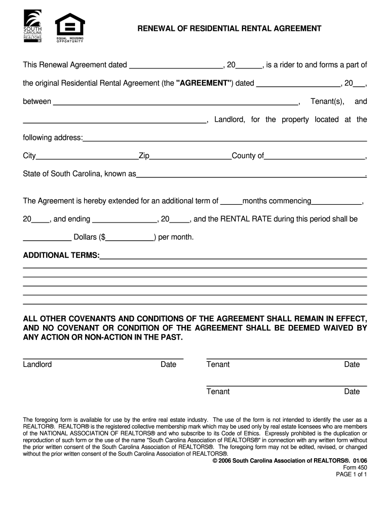 Rental Renewal Agreement Fill Out And Sign Printable PDF Template 