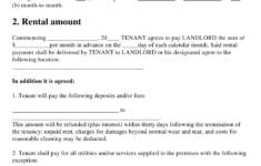 Residential Lease Rental Agreement Template Download Printable PDF