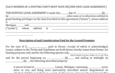 Sample Hunting Lease Agreement Oklahoma Classles Democracy