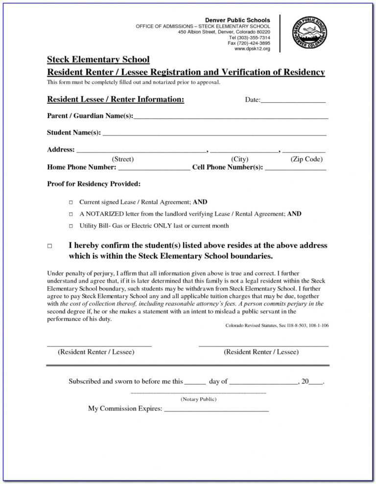 Sample Lease Agreement Form Templates Acceptable For Proof Of Notarized 