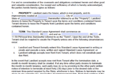Standard House Lease Agreement Lease Agreement Template Woodwork