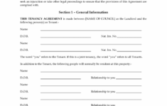 Tenancy Agreement Templates In Word Format Excel Template