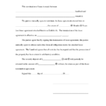 Termination Of Lease Agreement Form Free Printable Documents Rental