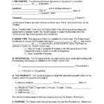 Texas Standard Residential Lease Agreement Template Printable Form