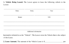 Vehicle Lease Agreement Template Download Printable PDF Templateroller